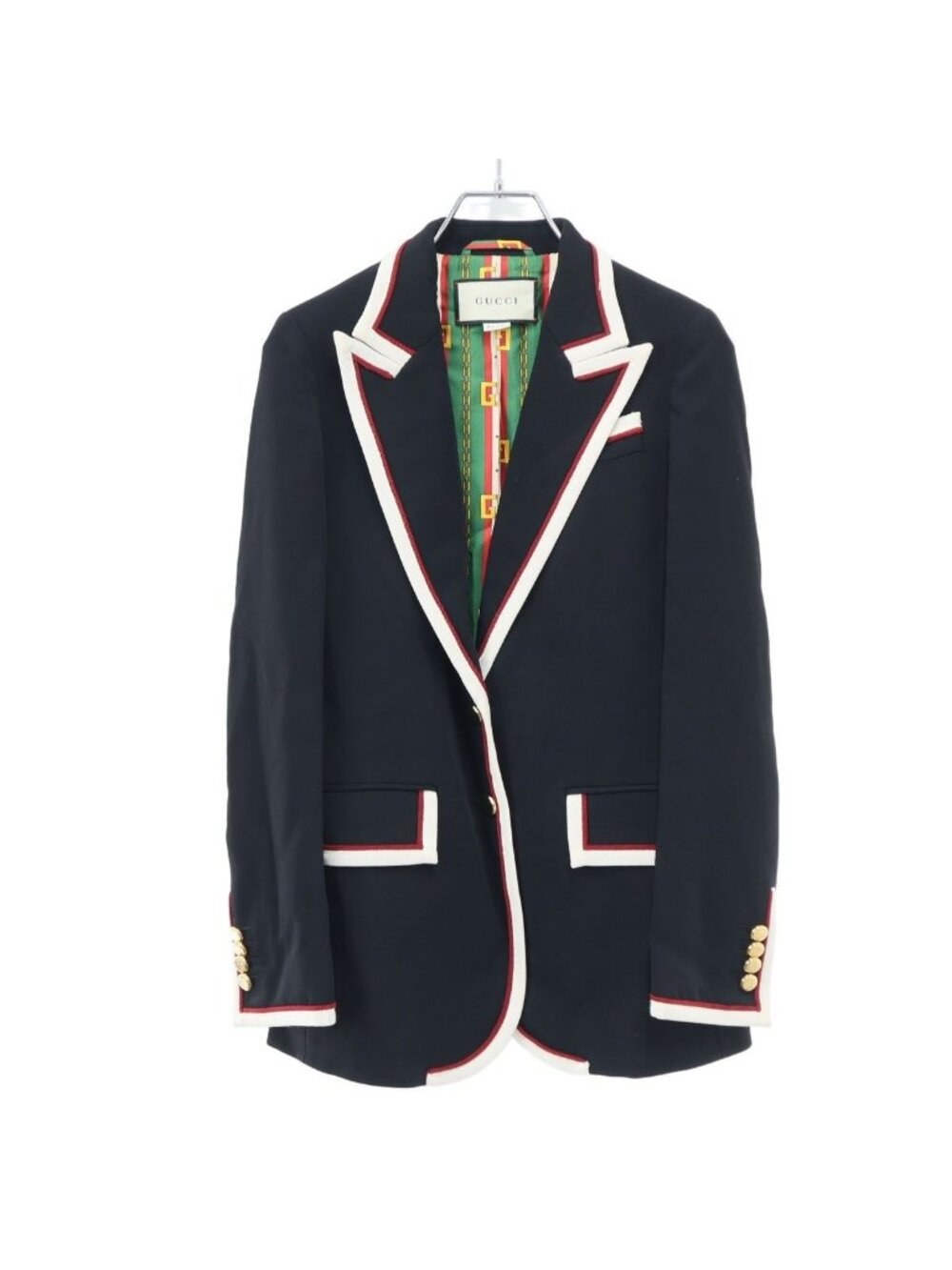 Gucci Peak Lapel Tailored Jacket Black 36